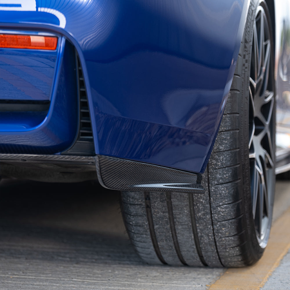 BMW M3/M4 (F80 F82 F83) CARBON FIBRE REAR BUMPER CORNERS-Accessories-CT CARBON-CT Carbon - High-quality carbon fiber and gloss black aerodynamic parts for premium sports and luxury vehicles.