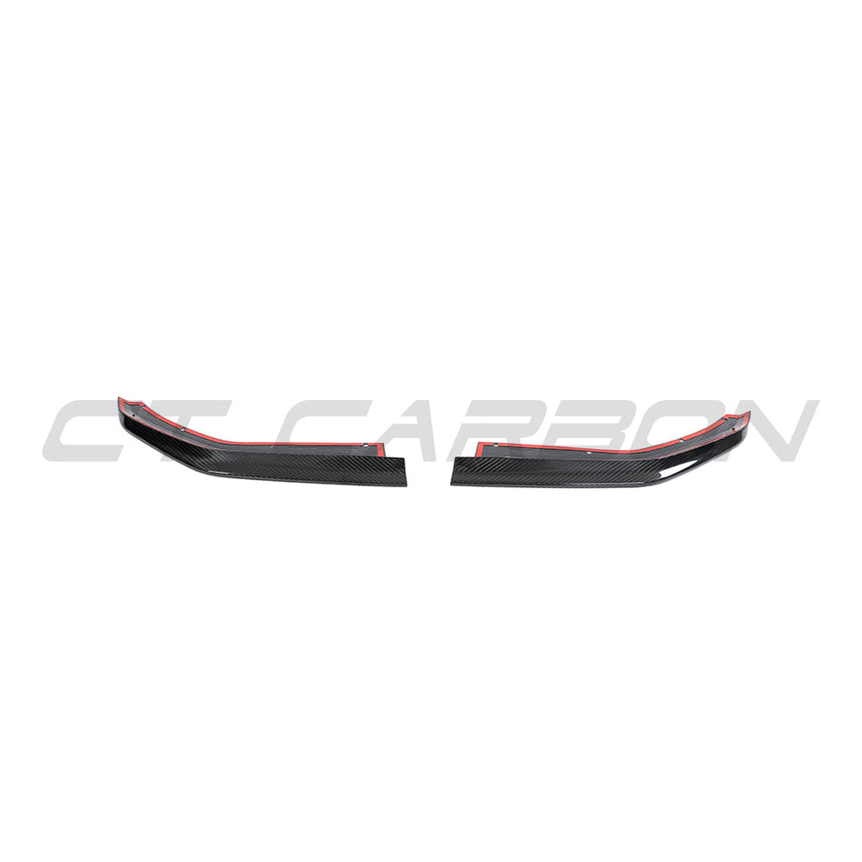BMW M4 G82/G83 CARBON FIBRE REAR CORNER EXTENSIONS - CT DESIGN-Accessories-CT CARBON-CT Carbon - High-quality carbon fiber and gloss black aerodynamic parts for premium sports and luxury vehicles.