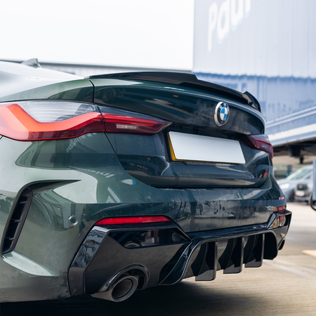 BMW M4/4 SERIES G82/G22 CARBON FIBRE SPOILER - M4 STYLE-Spoiler-CT CARBON-CT Carbon - High-quality carbon fiber and gloss black aerodynamic parts for premium sports and luxury vehicles.