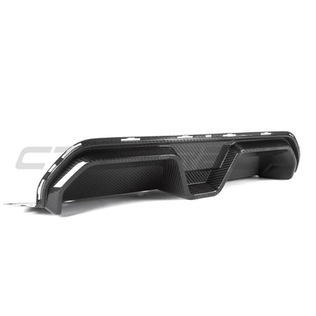 BMW M5 F90 2018-2024 PRE PREG CARBON FIBRE DIFFUSER - CS STYLE-Diffuser-CT CARBON-CT Carbon - High-quality carbon fiber and gloss black aerodynamic parts for premium sports and luxury vehicles.