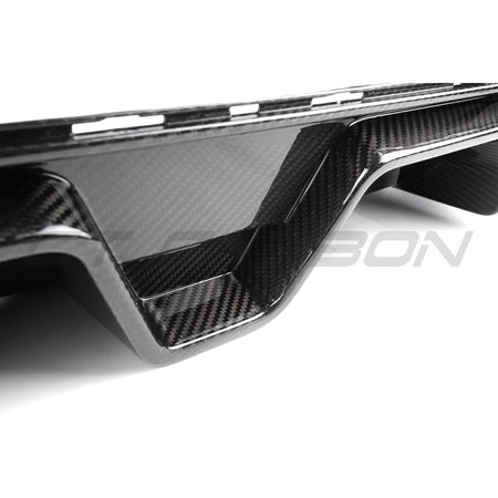 BMW M5 F90 2018-2024 PRE PREG CARBON FIBRE DIFFUSER - CS STYLE-Diffuser-CT CARBON-CT Carbon - High-quality carbon fiber and gloss black aerodynamic parts for premium sports and luxury vehicles.