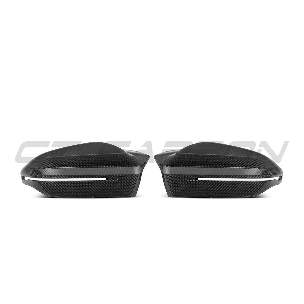 BMW M5 G90,G99 5 SERIES & i5 M60 G60 PRE-PREG CARBON FIBRE MIRRORS - LHD-Accessories-CT CARBON-CT Carbon - High-quality carbon fiber and gloss black aerodynamic parts for premium sports and luxury vehicles.