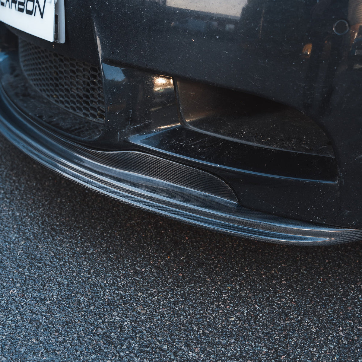 BMW M3 (E92/E90) CARBON FIBRE SPLITTER - GTS STYLE-Splitter-CT CARBON-CT Carbon - High-quality carbon fiber and gloss black aerodynamic parts for premium sports and luxury vehicles.