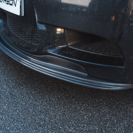 BMW M3 (E92/E90) CARBON FIBRE SPLITTER - GTS STYLE-Splitter-CT CARBON-CT Carbon - High-quality carbon fiber and gloss black aerodynamic parts for premium sports and luxury vehicles.