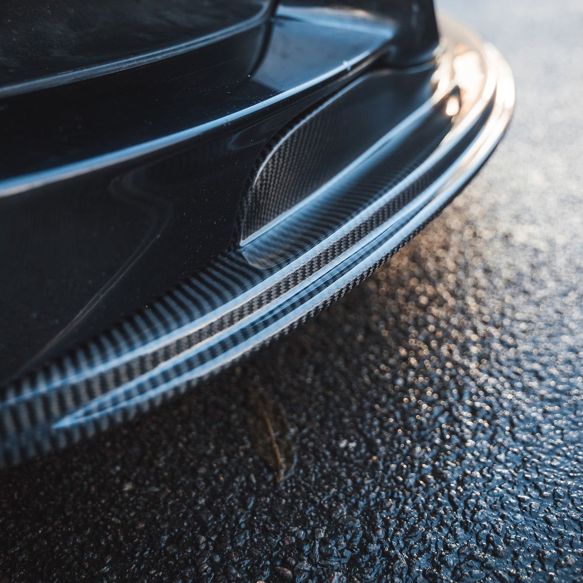 BMW M3 (E92/E90) CARBON FIBRE SPLITTER - GTS STYLE-Splitter-CT CARBON-CT Carbon - High-quality carbon fiber and gloss black aerodynamic parts for premium sports and luxury vehicles.