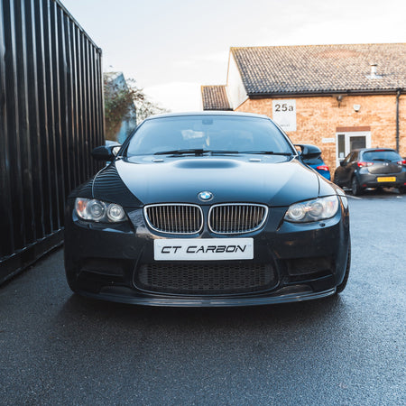 BMW M3 (E92/E90) CARBON FIBRE SPLITTER - GTS STYLE-Splitter-CT CARBON-CT Carbon - High-quality carbon fiber and gloss black aerodynamic parts for premium sports and luxury vehicles.