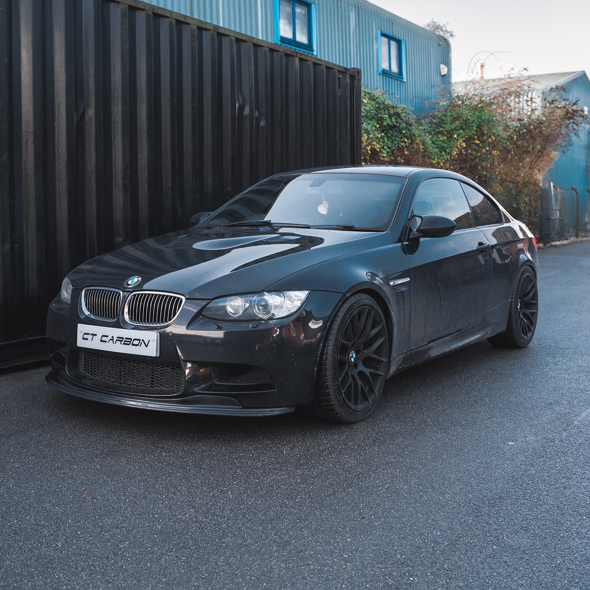 BMW M3 (E92/E90) CARBON FIBRE SPLITTER - GTS STYLE-Splitter-CT CARBON-CT Carbon - High-quality carbon fiber and gloss black aerodynamic parts for premium sports and luxury vehicles.