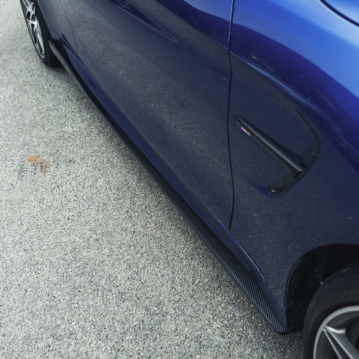 BMW M3/M4 (F80 F82 F83) CARBON FIBRE SIDE SKIRTS - 3D STYLE-Side Skirts-CT CARBON-CT Carbon - High-quality carbon fiber and gloss black aerodynamic parts for premium sports and luxury vehicles.