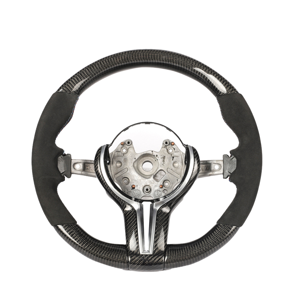 BMW FXX CARBON FIBRE & ALCANTARA ROUND CUSTOM STEERING WHEEL