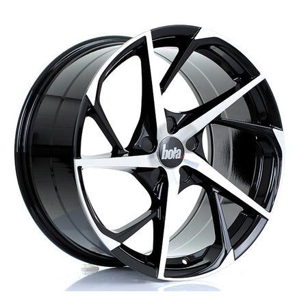 BOLA B18 19x9.5 ET25-45 5X98 BLACK POLISHED FACE