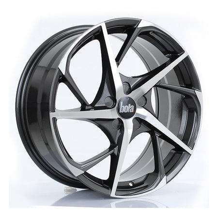BOLA B18 19x8.5 ET25-45 5X115 GUNMETAL POLISHED FACE