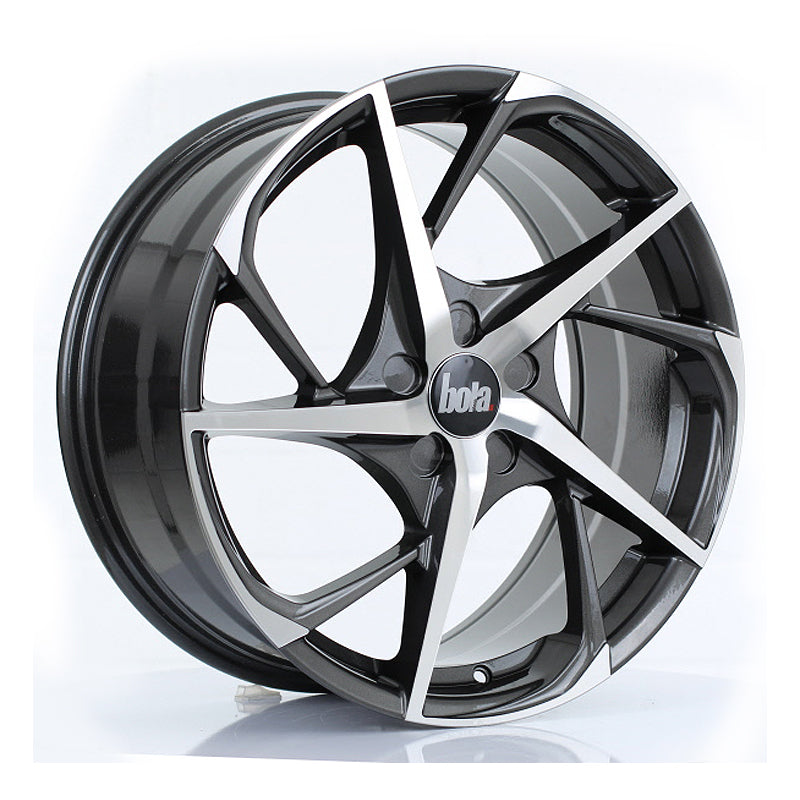 BOLA B18 19x8.5 ET25-45 5X112 GUNMETAL POLISHED FACE
