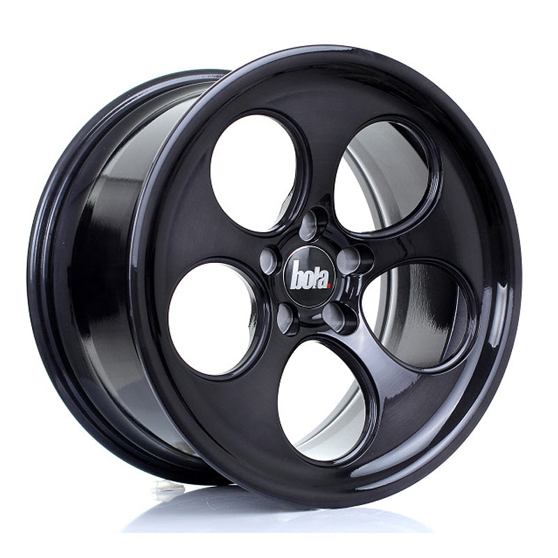 BOLA B5 18x9.5 ET40-45 5X128 BLACK BRUSHED POLISHED FACE