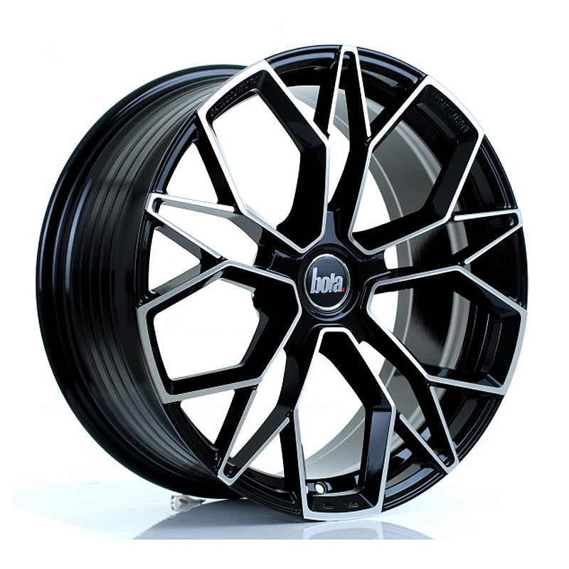 BOLA FLF 19x8.5 ET25-50 5X112 GLOSS BLACK POLISHED FACE