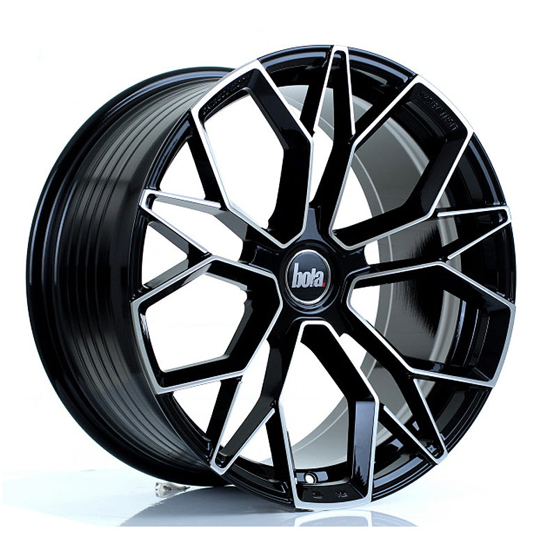 BOLA FLF 19x9.5 ET35-50 5X112 GLOSS BLACK POLISHED FACE