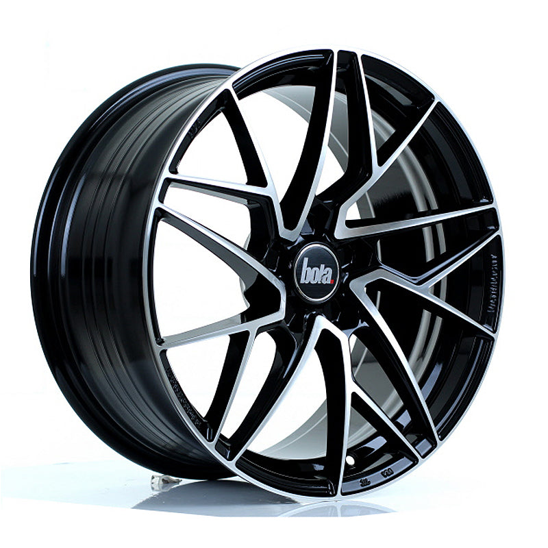 BOLA FLR 18x8.5 ET40-50 5X112 GLOSS BLACK POLISHED FACE