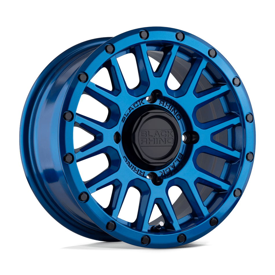 Black Rhino Hard Alloys - UTV LA PAZ UTV 15x7 ET36 4x156 Blue w/ Black Bolts