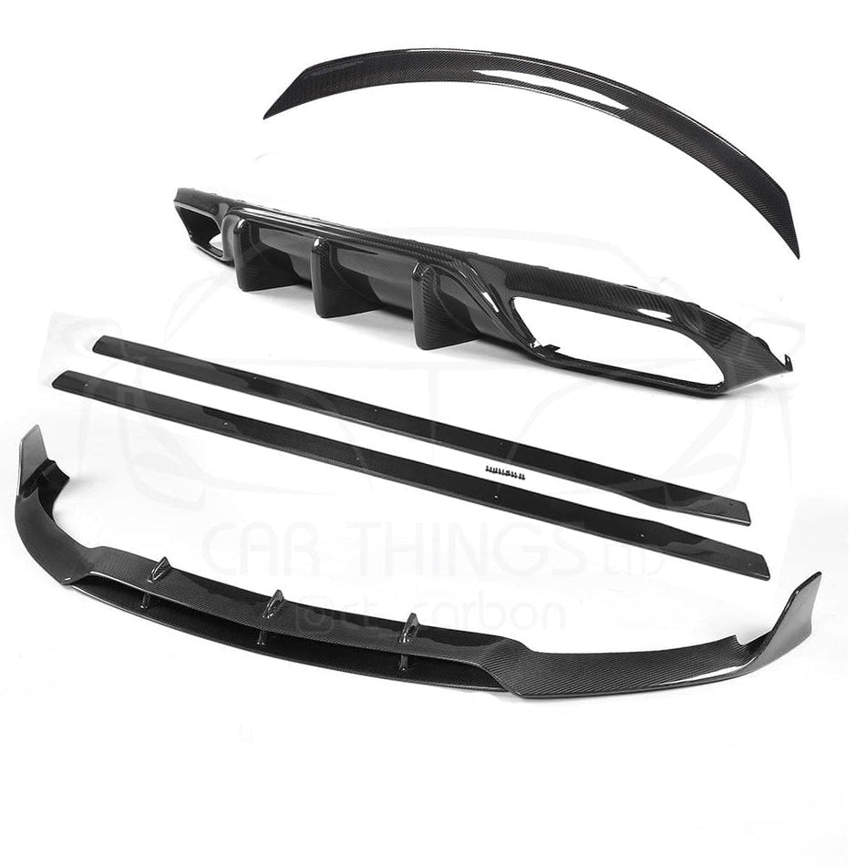 MERCEDES C63 W205 COUPE FULL CARBON FIBRE KIT - B STYLE-Kit-CT CARBON-CT Carbon - High-quality carbon fiber and gloss black aerodynamic parts for premium sports and luxury vehicles.