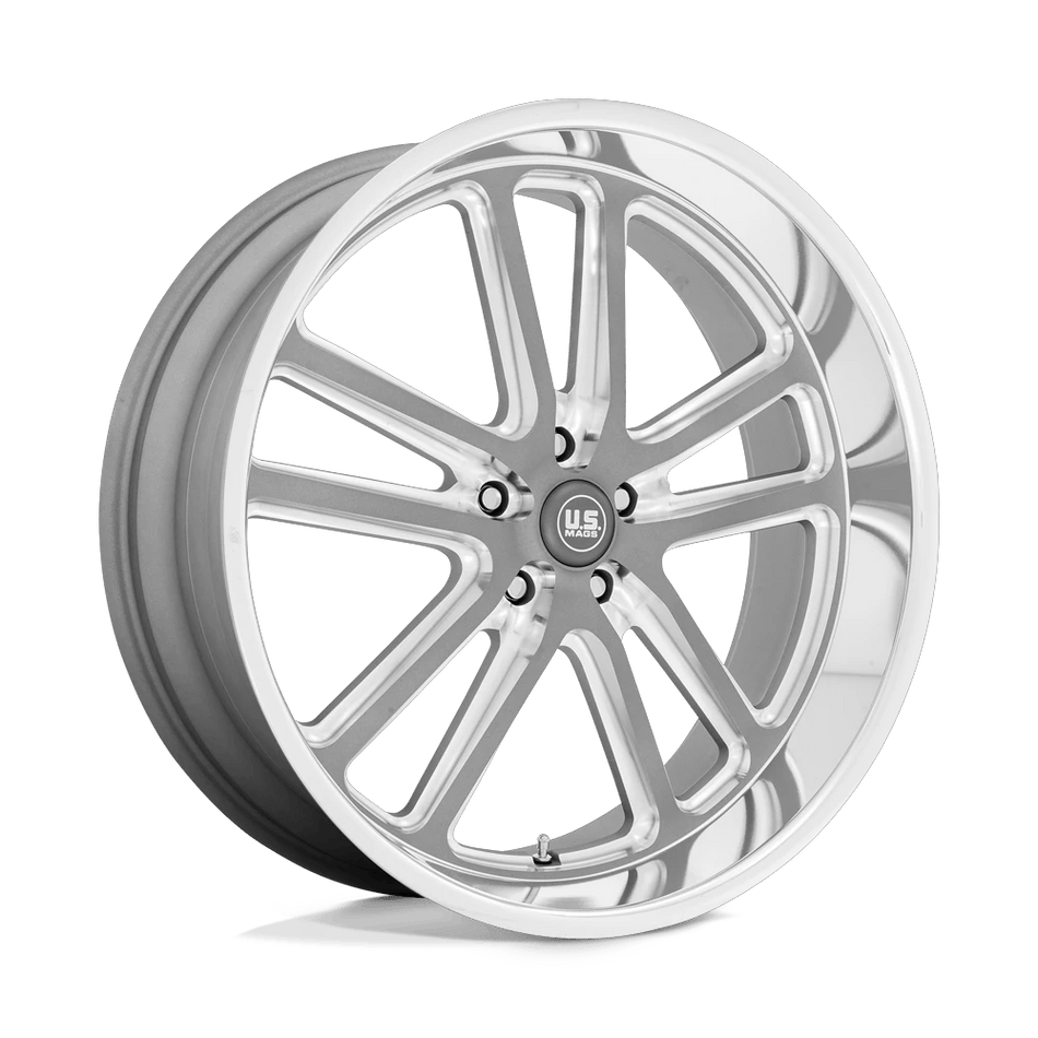 US Mag 1PC U130 BULLET 24x9 ET1 5x127 Textured Gunmetal w/ Milled Edges