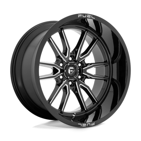 Fuel 1PC D761 CLASH 22x12 ET-44 6x139.7 Gloss Black Milled