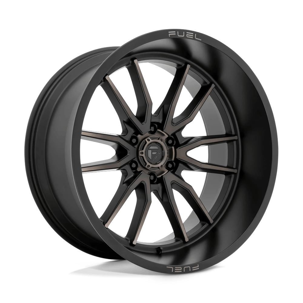Fuel 1PC D762 CLASH 24x12 ET-44 6x139.7 Matte Black Double Dark Tint
