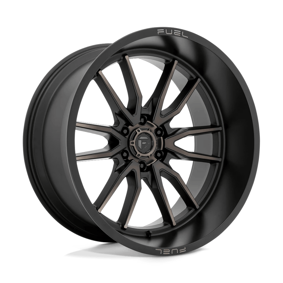 Fuel 1PC D762 CLASH 24x12 ET-44 6x139.7 Matte Black Double Dark Tint