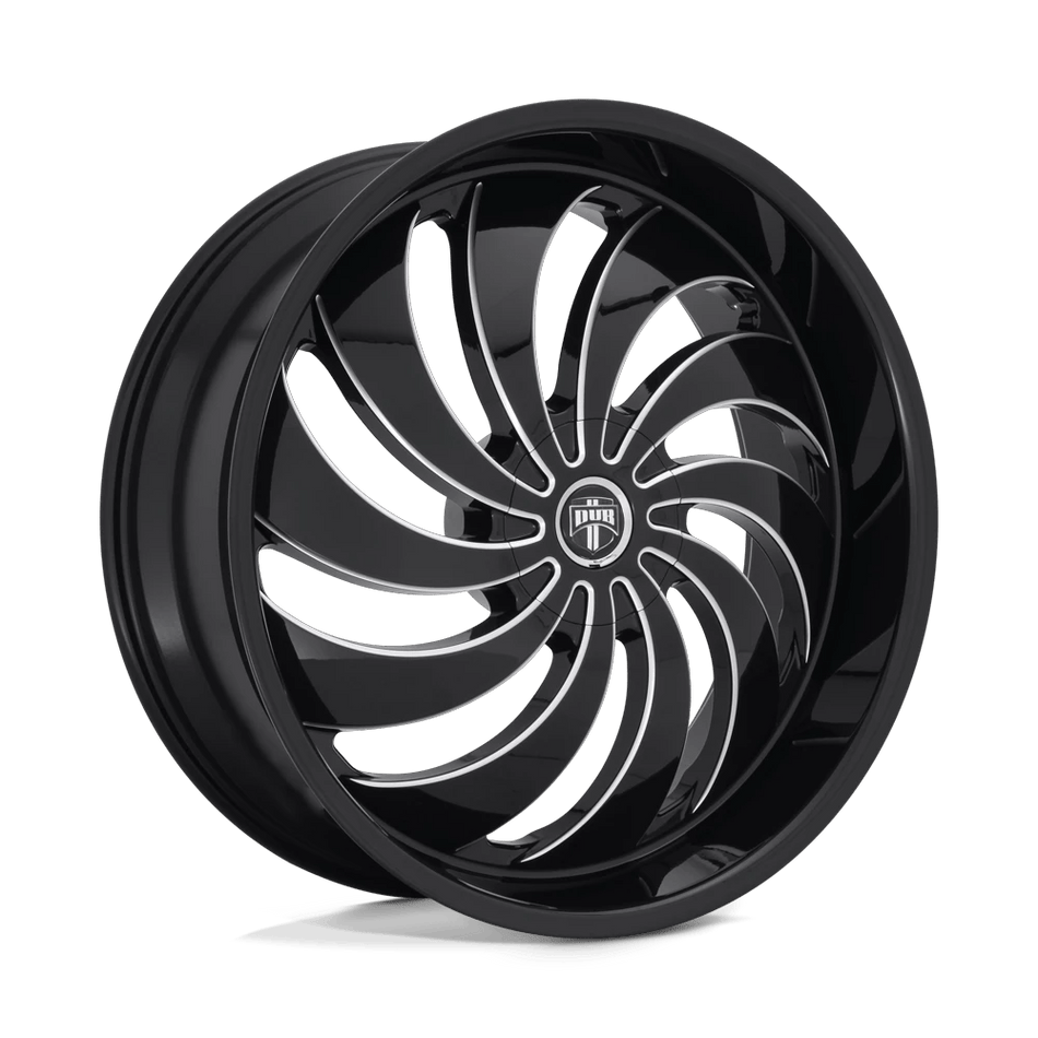 DUB 1PC S242 COJONES 24x9 ET25 5x114.3/120 Gloss Black Milled