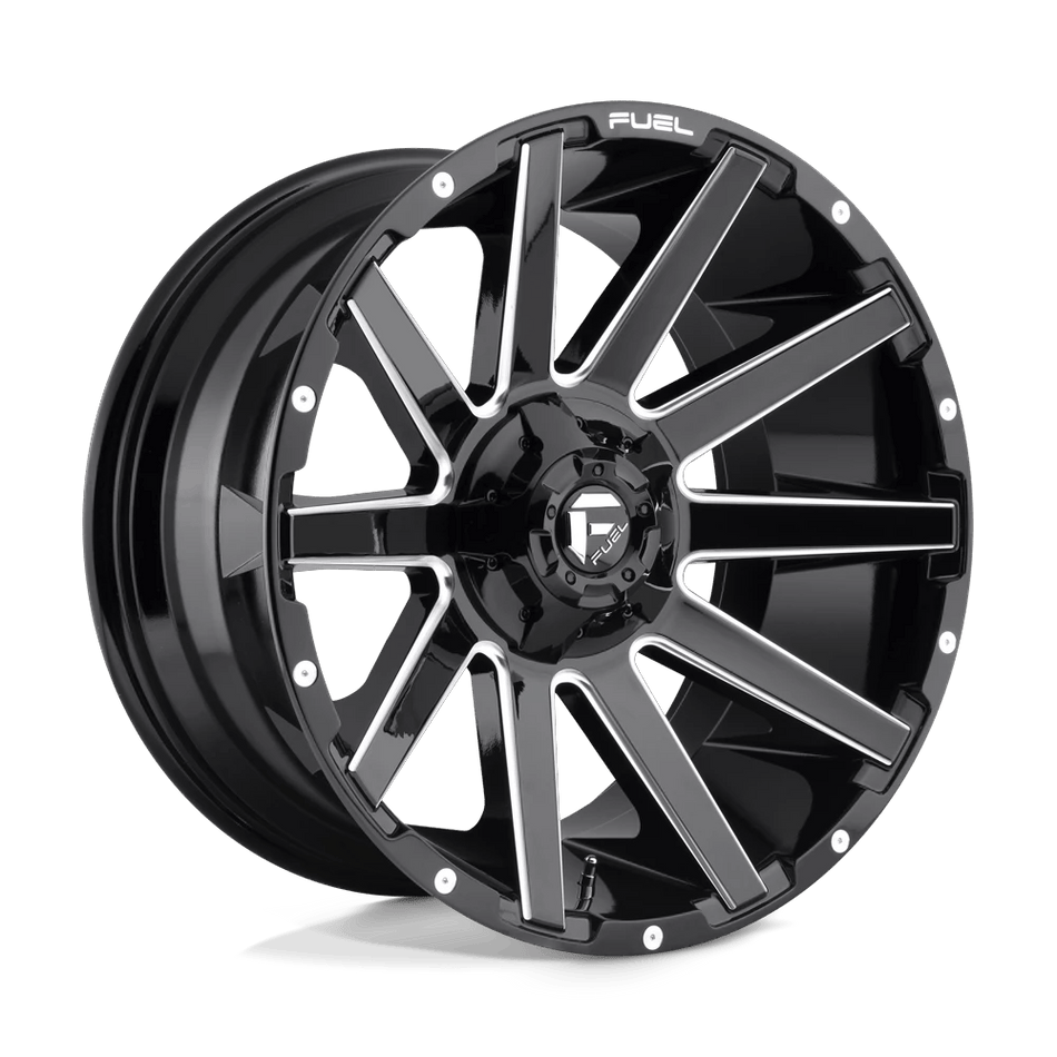 Fuel 1PC D615 CONTRA 22x12 ET-43 6x135/5.5 Gloss Black Milled