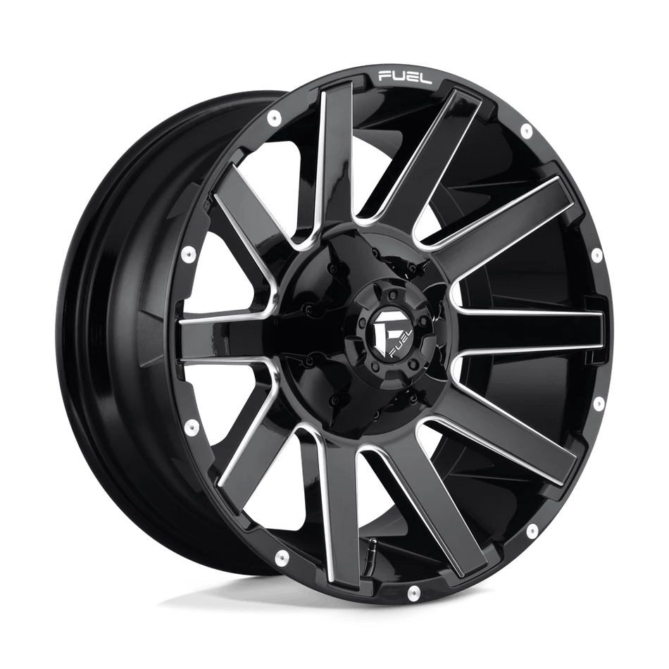 Fuel 1PC D615 CONTRA 20x9 ET1 8x170 Gloss Black Milled