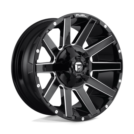Fuel 1PC D615 CONTRA 20x9 ET1 8x165.1 Gloss Black Milled