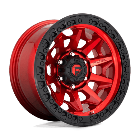 Fuel 1PC D695 COVERT 17x9 ET-12 6x135 Candy Red w/ Black Bead Ring