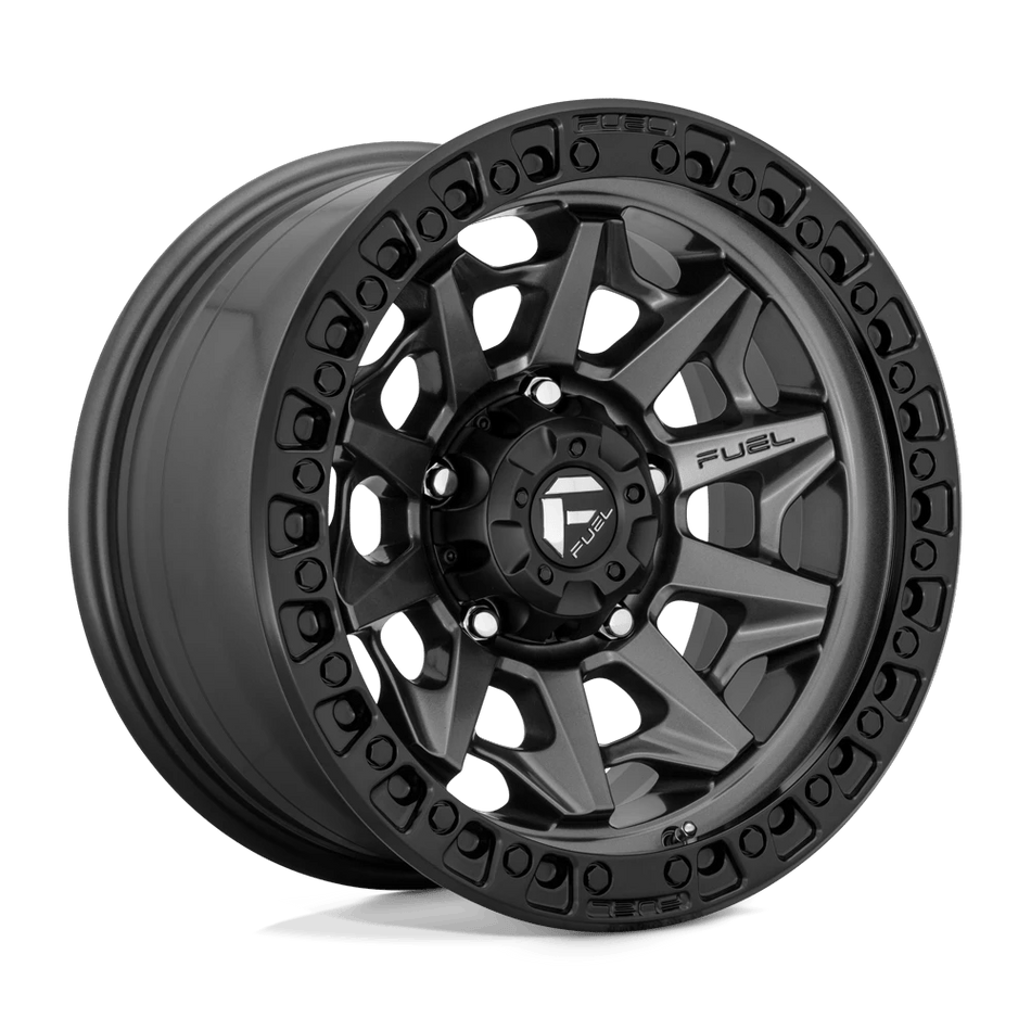 Fuel 1PC D716 COVERT 15x8 ET-19 5x114.3 Matte Gunmetal Black Bead Ring