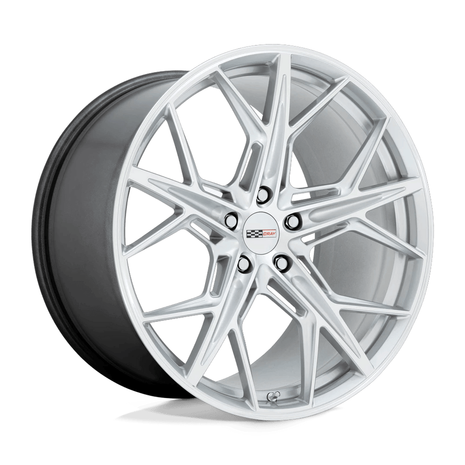 Cray HAMMERHEAD 20x10.5 ET68 5x120.6 Gloss Silver w/ Mirror Cut Face