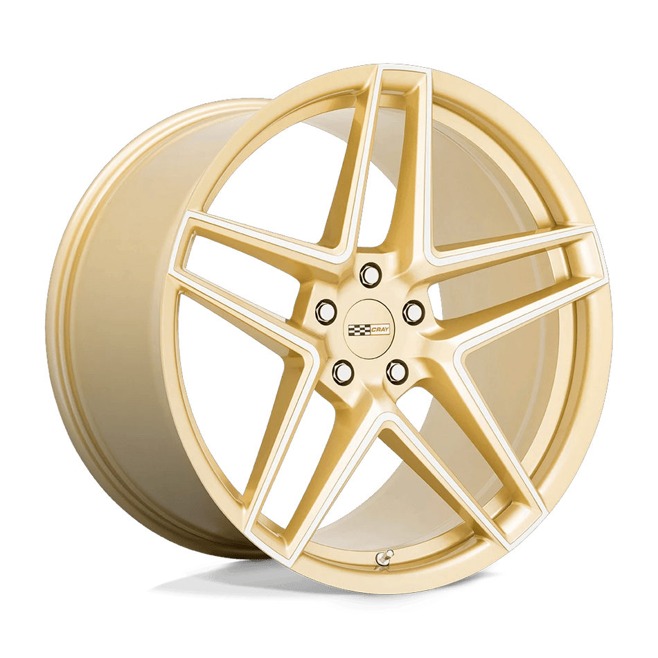 Cray PANTHERA 19x9 ET38 5x120 Gloss Gold w/ Mirror Cut Face