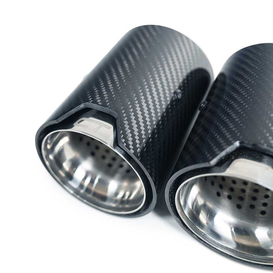 BMW CARBON EXHAUST TIPS 135i/140i/235i/240i/335i/340i/435i/440i - CHROME (SET OF 2)