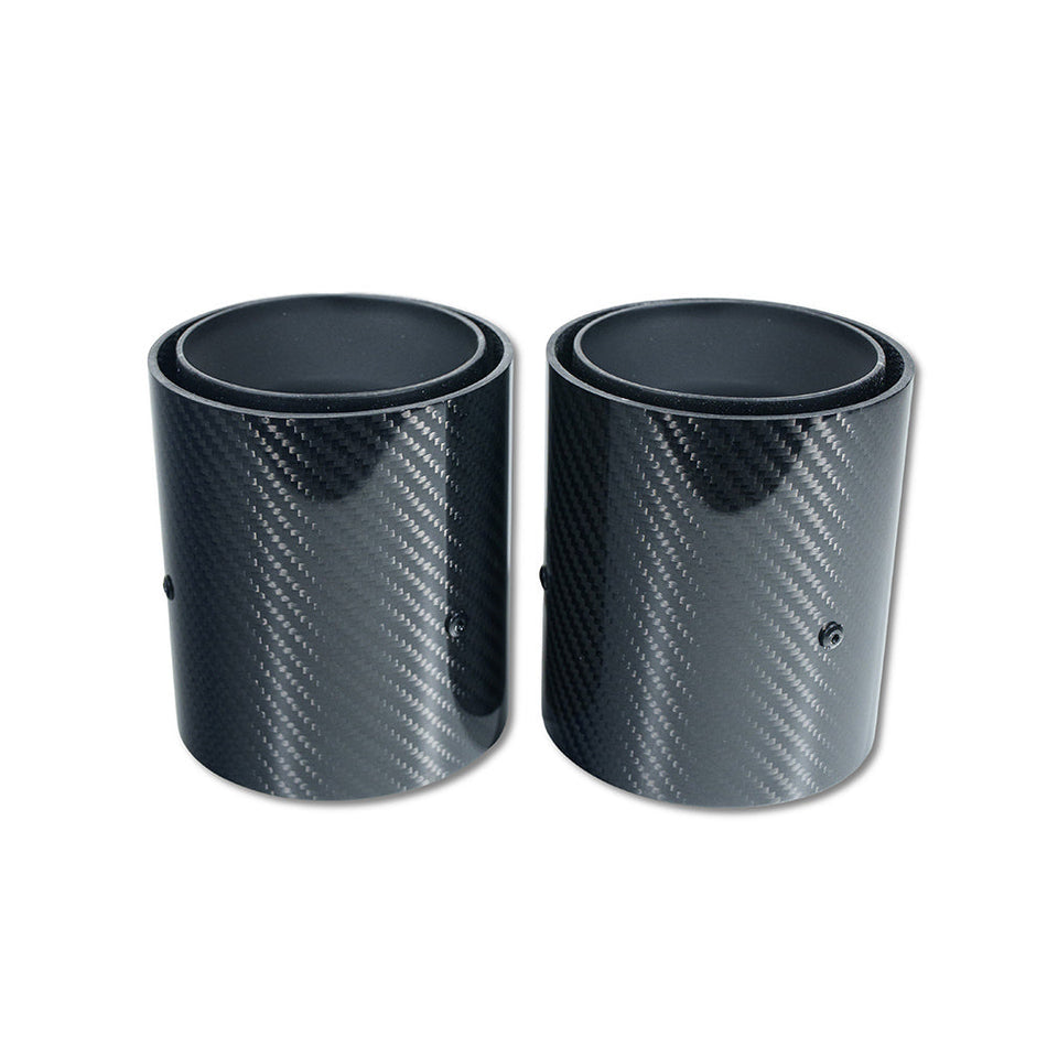 BMW F40/F44 M135i & M235i CARBON FIBRE EXHAUST TIPS - MATTE BLACK (SET OF 2)