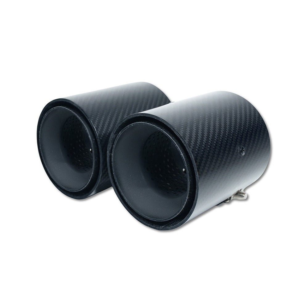 BMW F40/F44 M135i & M235i CARBON FIBRE EXHAUST TIPS - MATTE BLACK (SET OF 2)