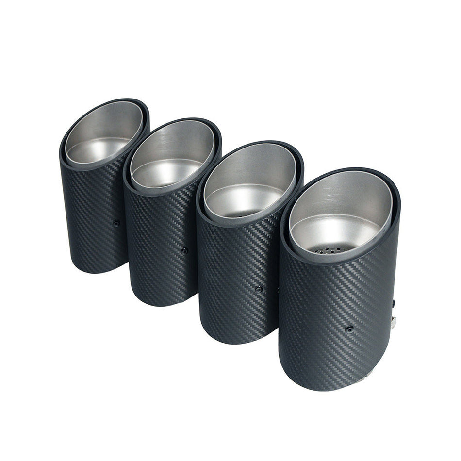 BMW G90/G99 M5 2024+ CARBON FIBRE SLASH CUT EXHAUST TIPS - CHROME