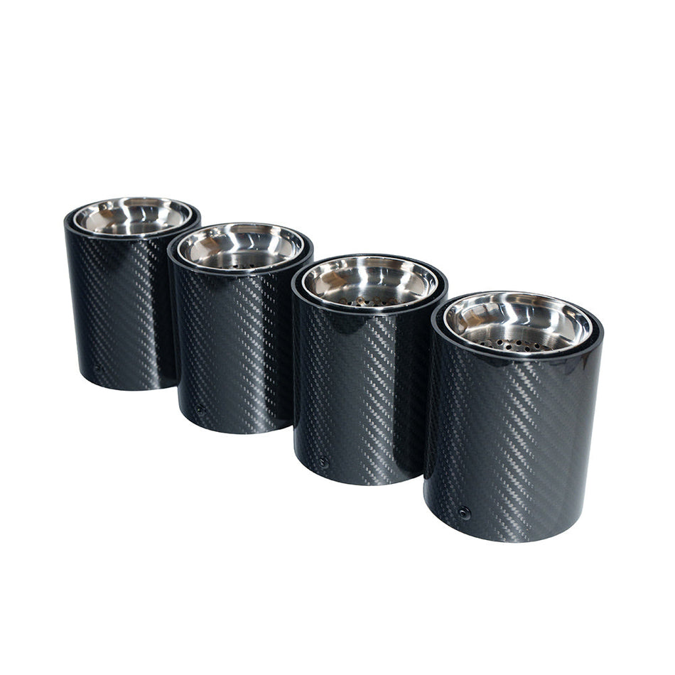 BMW F90/F92 M5/M8 CARBON FIBRE EXHAUST TIPS - CHROME x4
