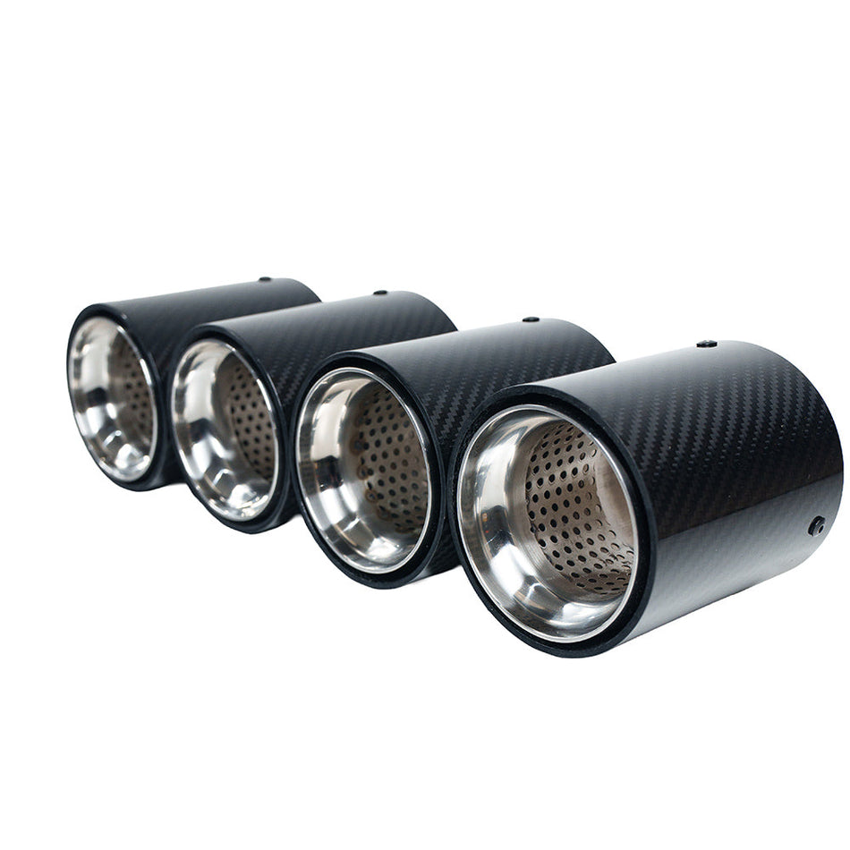 BMW F90/F92 M5/M8 CARBON FIBRE EXHAUST TIPS - CHROME x4