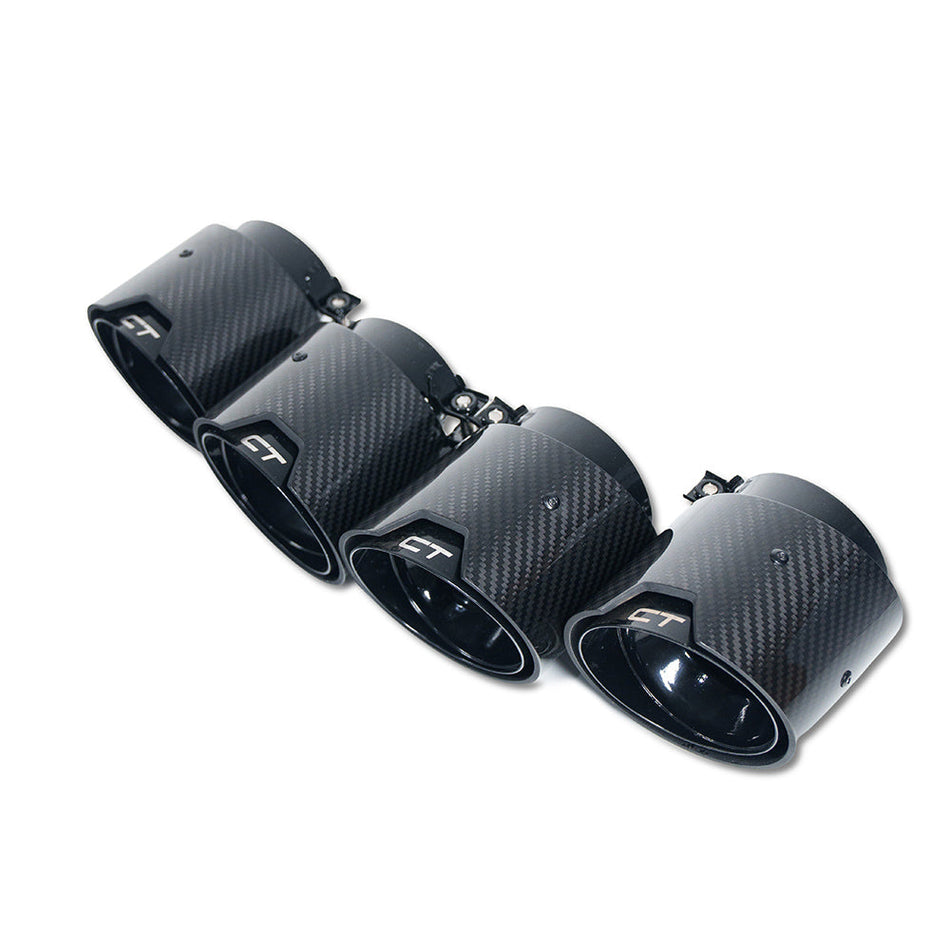BMW M2, M3, M4 G87/G80/G81/G82/G83 CARBON EXHAUST TIPS - BLACK (SET OF 4)
