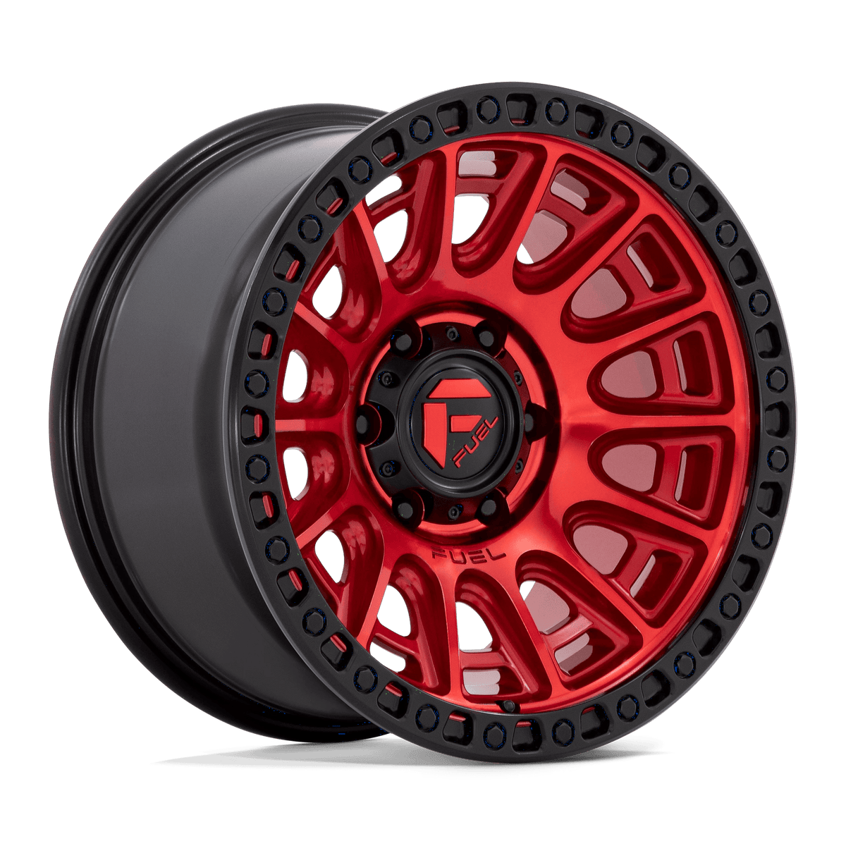 Fuel 1PC D834 CYCLE 17x8.5 ET34 6x114.3 Candy Red w/ Black Ring