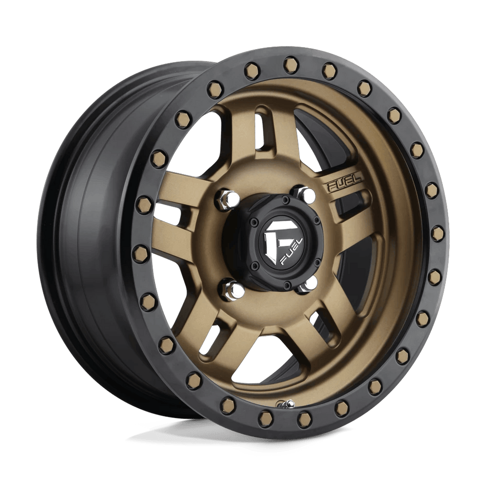 Fuel UTV D583 ANZA UTV 14x7 ET13 4x156 Matte Bronze Black Bead Ring