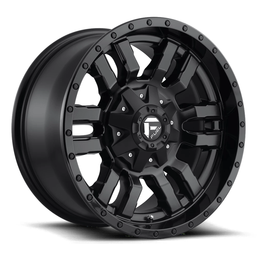 Fuel 1PC D596 SLEDGE 17x8 ET35 5x120 Matte Black Gloss Black Lip