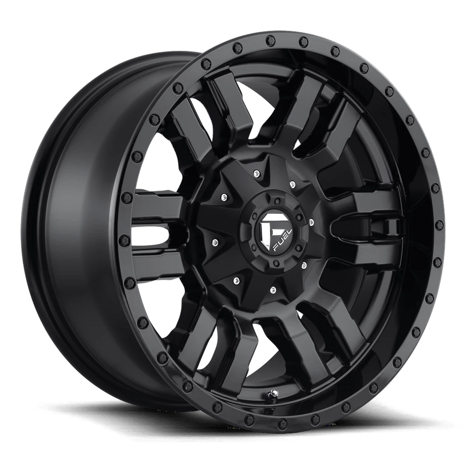 Fuel 1PC D596 SLEDGE 20x12 ET-45 6x135/5.5 Matte Black Gloss Black Lip