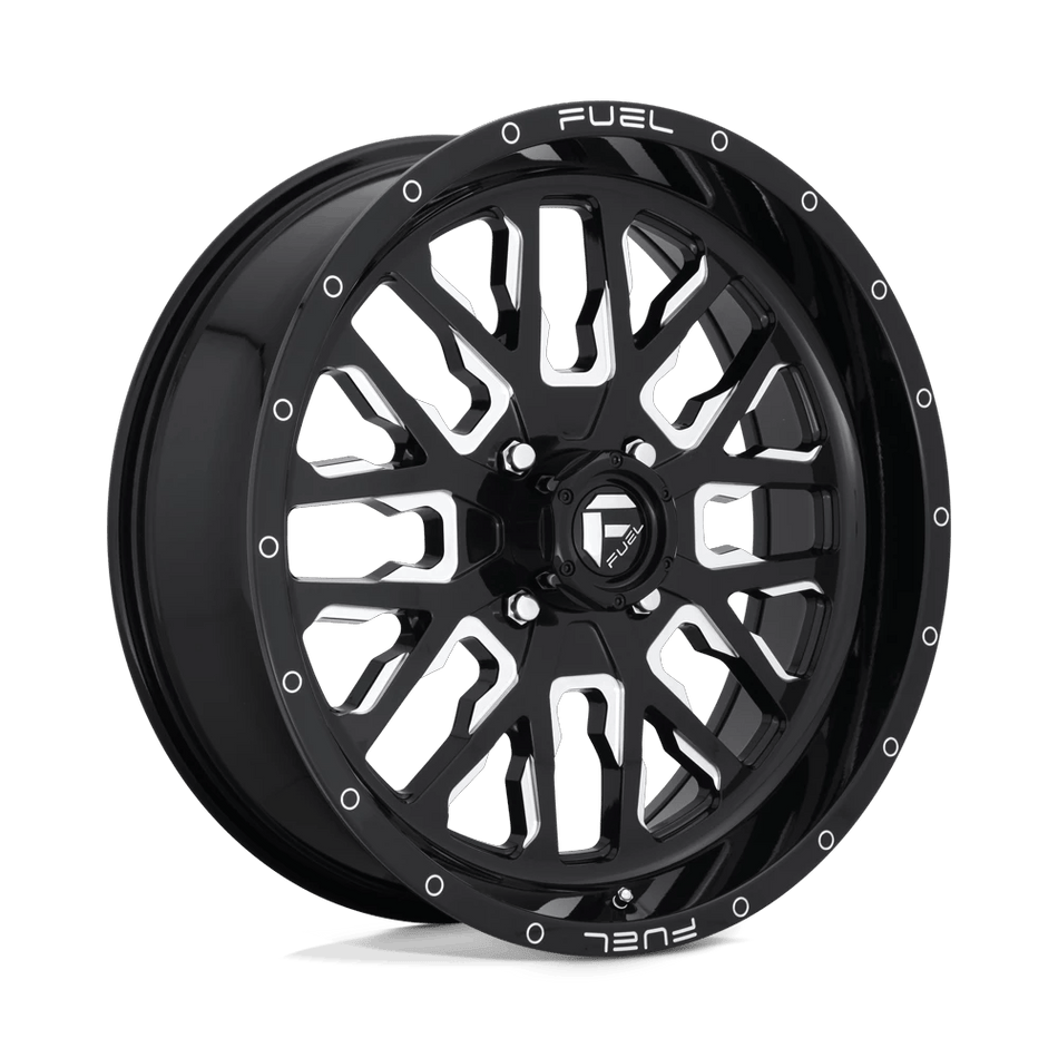 Fuel UTV D611 STROKE UTV 20x7 ET13 4x156 Gloss Black Milled