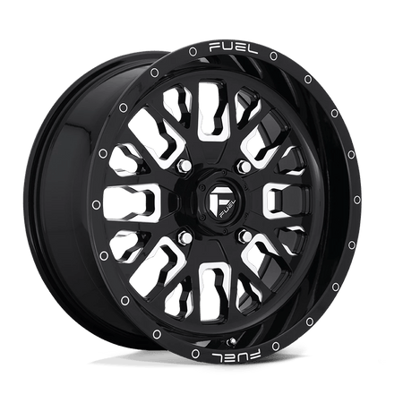 Fuel UTV D611 STROKE UTV 18x7 ET13 4x156 Gloss Black Milled