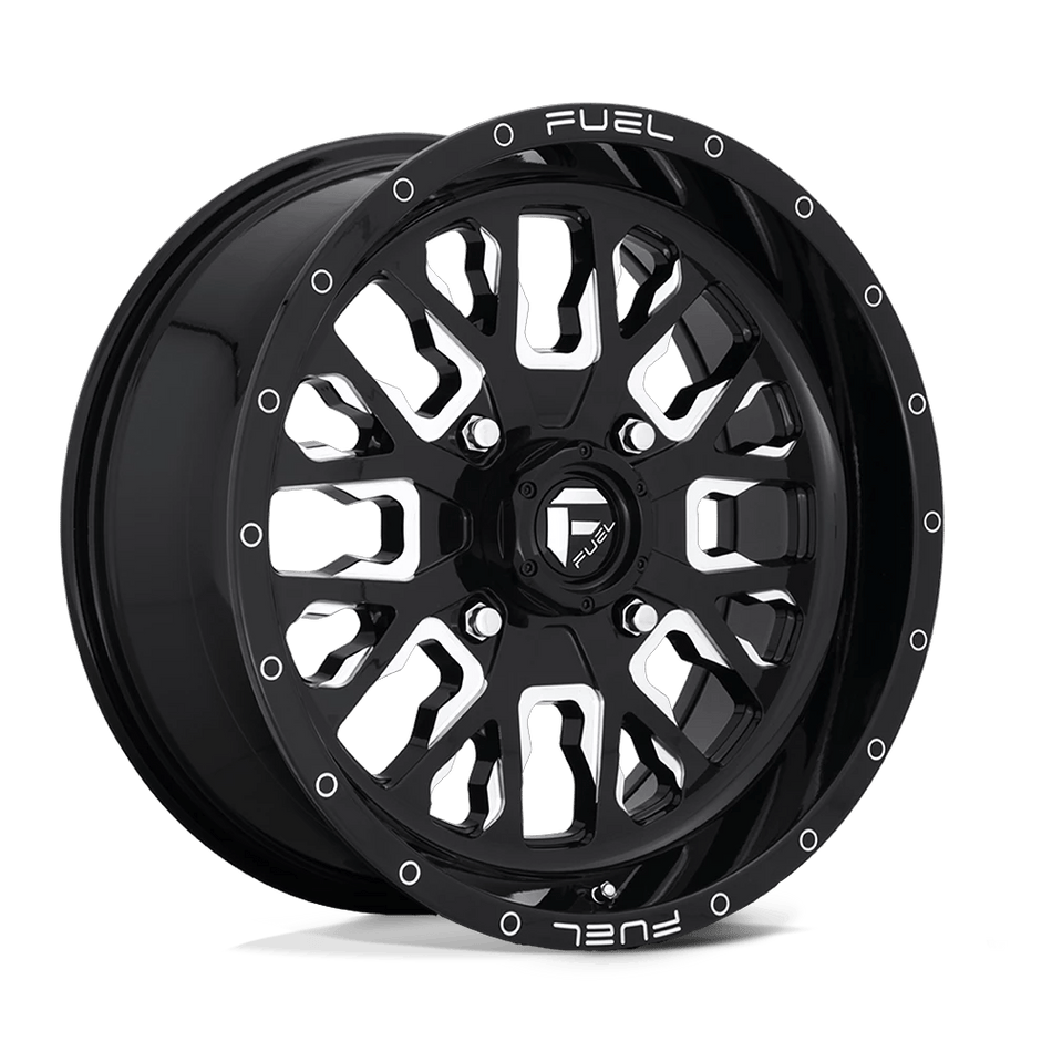 Fuel UTV D611 STROKE UTV 22x7 ET13 4x156 Gloss Black Milled