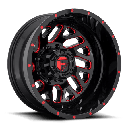 Fuel 1PC D656 TRITON 20x8.25 ET-240 8x165.1 Gloss Black w/ Red Tint