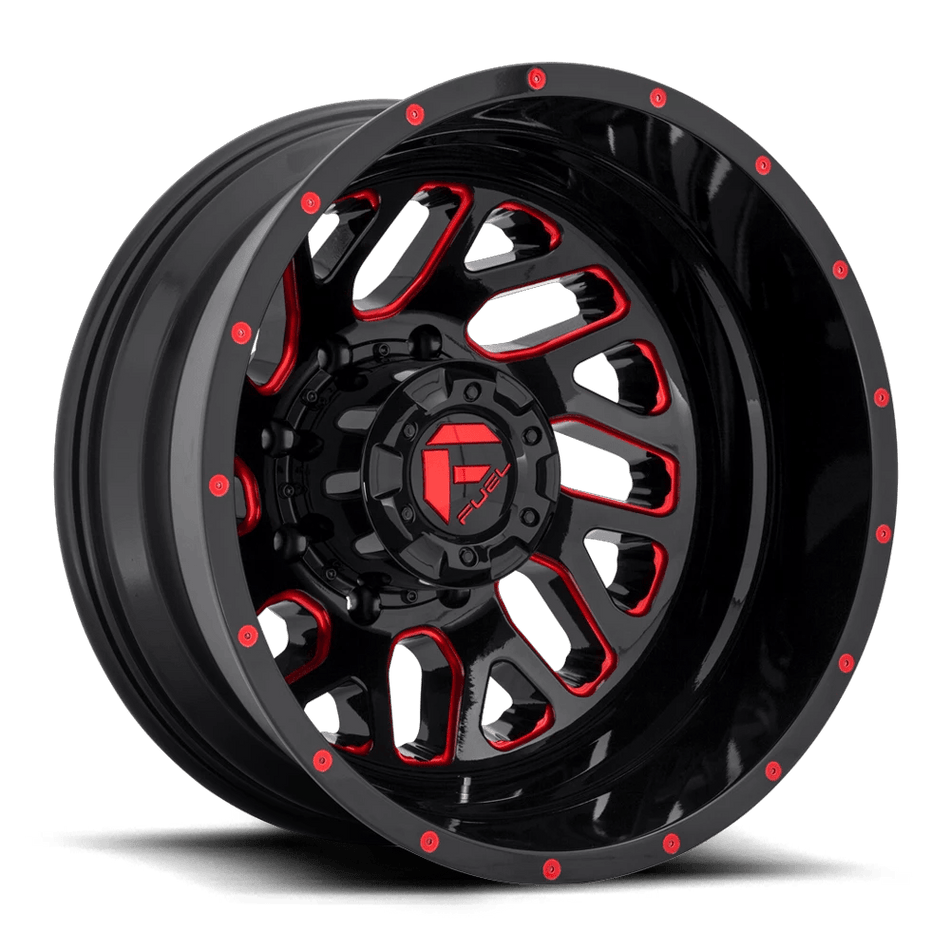Fuel 1PC D656 TRITON 20x8.25 ET-240 8x165.1 Gloss Black w/ Red Tint